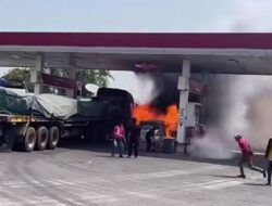Heboh! SPBU Tulungagung Indramayu Terbakar, Satu Unit Kendaraan Hangus Dilapap Api